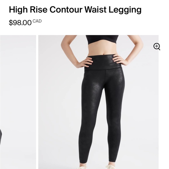 BNWT - Knix High Rise Contour Waist Legging, black, faux leather. Never worn. - Picture 3 of 3